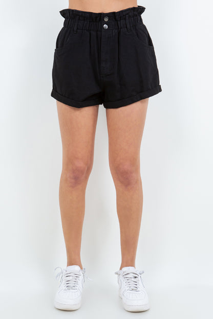 Alfressy High Waist Paper Bag Shorts