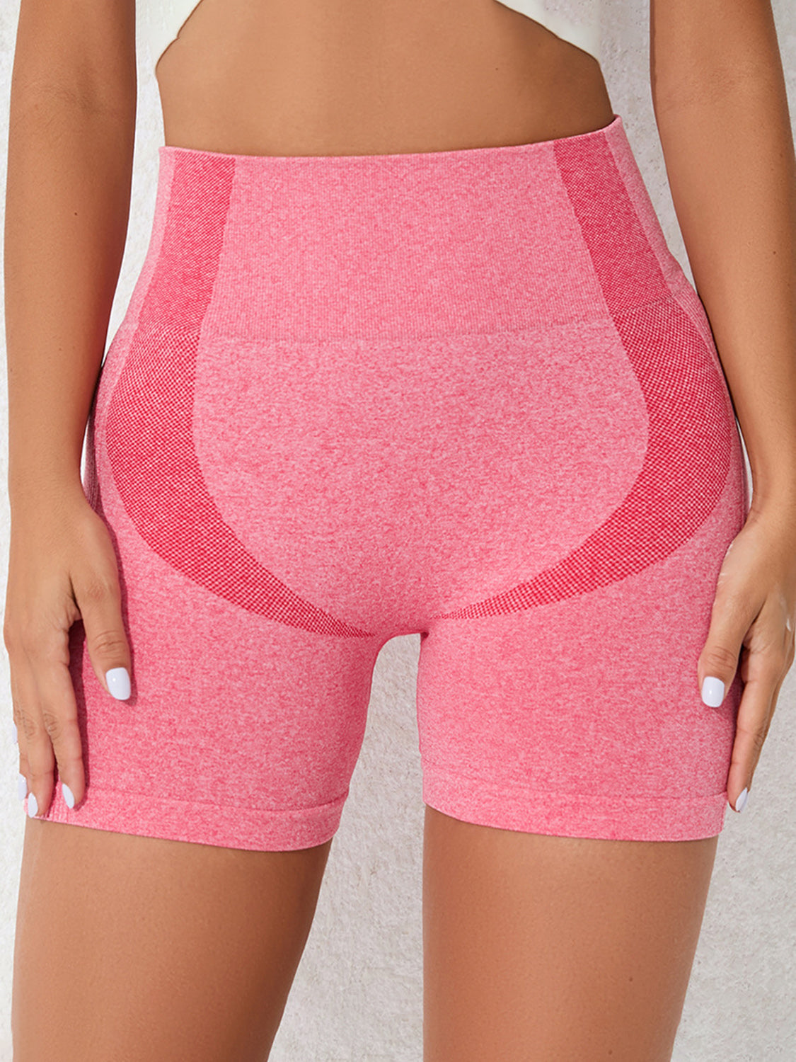 Alfressy High Waist Active Shorts for Women - Gray - Size M - Highly Stretchy - Comfortable Basic Style